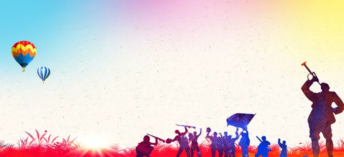 热血筑军魂建军节海报banner背景