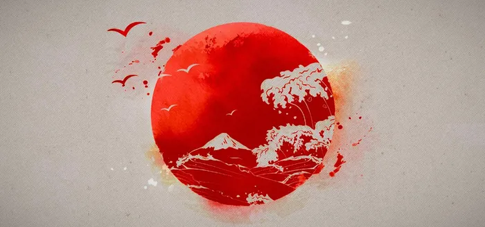 红色圆环剪影背景装饰高清