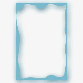 蓝色圆弧边框设计免抠