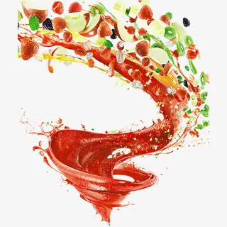 水果果汁飞溅漩涡螺旋特效免抠