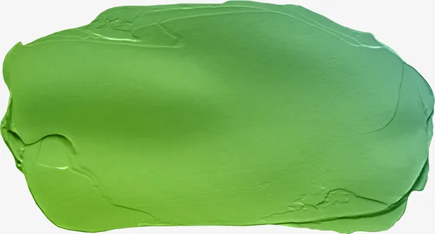 黄绿色渐变的涂抹笔触免抠