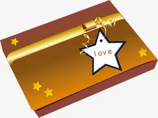 金色礼盒情人节免抠