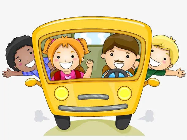 坐车的小朋友免抠