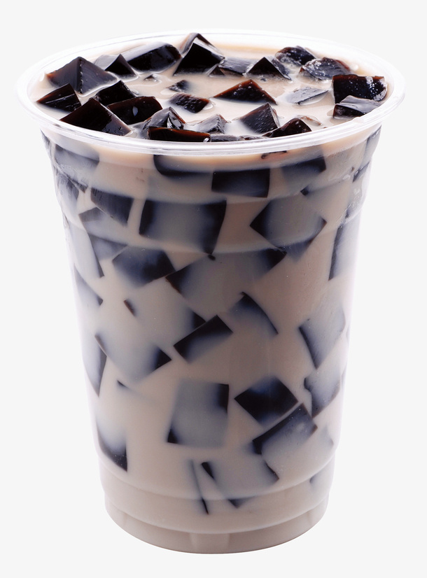 椰奶龟苓膏的实物奶茶免抠