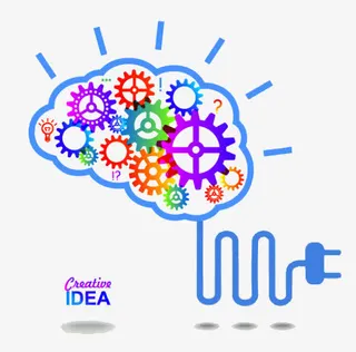 创意抽象大脑矢量图形免抠