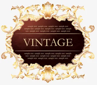 收到货了复古欧式边框免抠