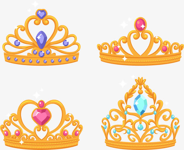 彩色钻石皇冠免抠