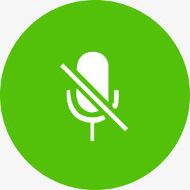 绿色底纹静音标识免抠