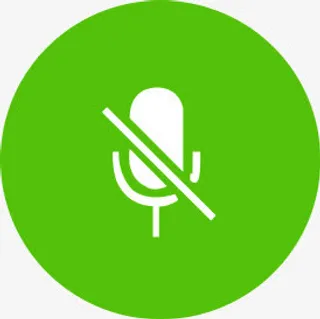 绿色底纹静音标识免抠