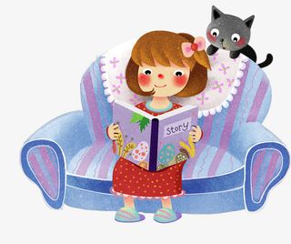 手绘卡通儿童画插图世界阅读日沙免抠