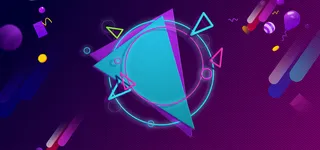 紫色渐变几何淘宝双12商务背景素材高清