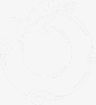 古风水墨卡通可爱龙免抠