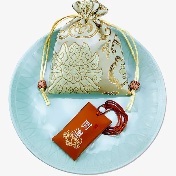 高端精品古代刺绣炭包免抠
