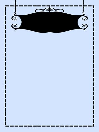 黑色古典款边框免抠