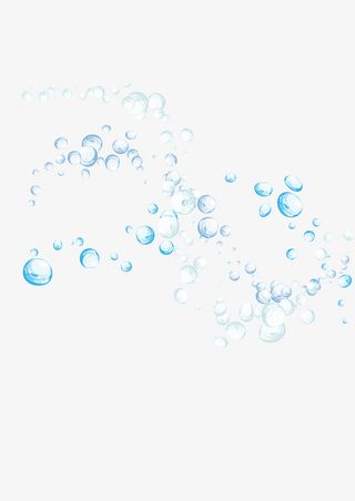 轻盈蓝色水珠免抠