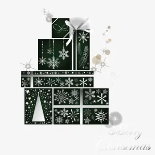 雪花包装盒免抠