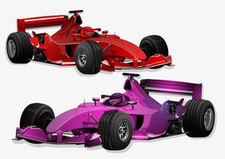 卡通赛车装饰矢量图免抠