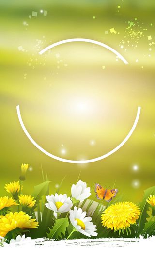 暖春花朵绿色H5北京高清