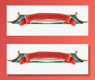 复古金色边框古风素材免抠