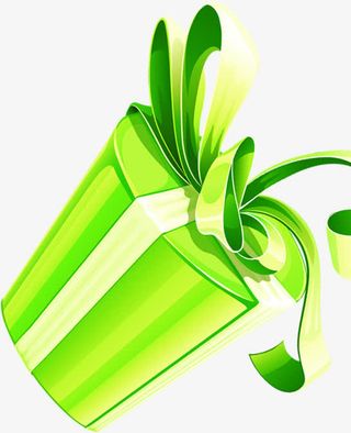 扁平风格合成绿色的纹理包装免抠