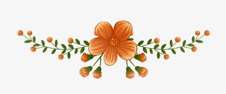 手绘矢量婚礼花朵免抠