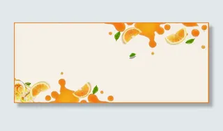 食物黄色矢量水果橙子海报banner高清