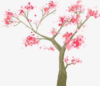 原创手绘卡通梅花免抠