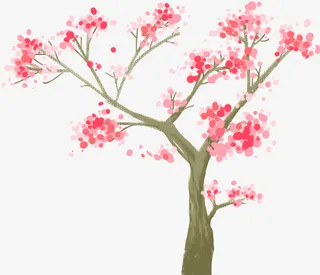 原创手绘卡通梅花免抠