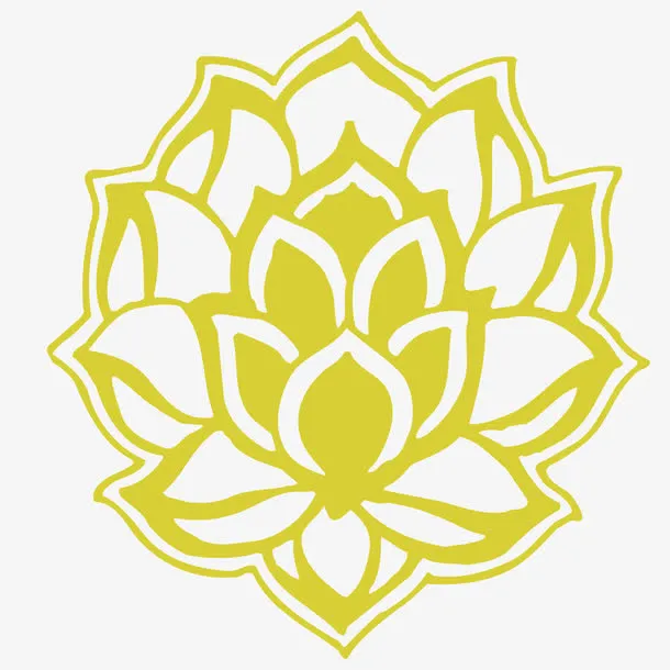 金色的莲花佛教素材免抠