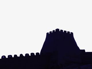 长城烽火台逆光剪影免抠