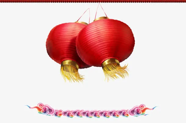 大红灯笼高高挂免抠