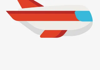 卡通简约彩色飞艇装饰设计免抠