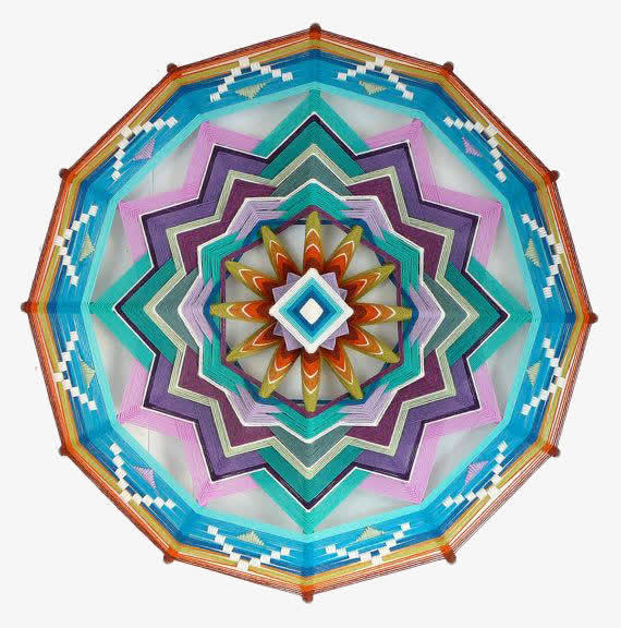 彩色万花筒花纹免抠