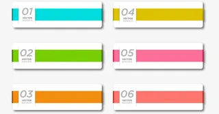 彩色几何PPT元素矢量图免抠标签元素