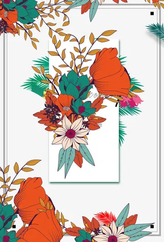 鲜花边框下载免抠