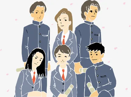 照集体照的学生免抠