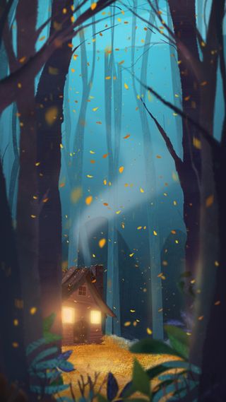 简约文艺插画海报H5背景高清