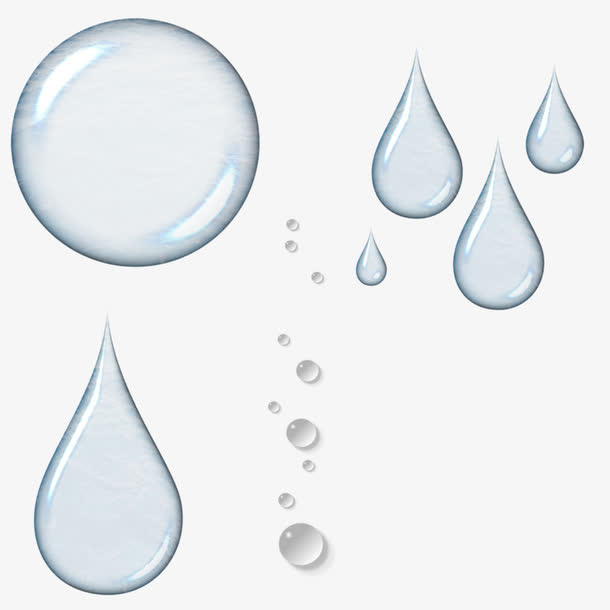 透明气泡水滴免抠