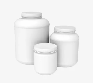 白色瓶子排列着实物免抠