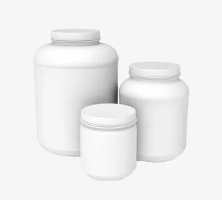 白色瓶子排列着实物免抠