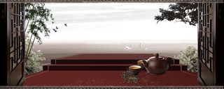 中国茶文化传统中国风简约白色背景高清