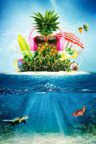 海岛旅游海边旅行记海报高清