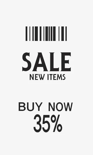 卡通黑色条码展板免抠图免抠