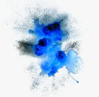 创意蓝色爆炸烟雾设计免抠 创意蓝色爆炸烟雾设计免抠