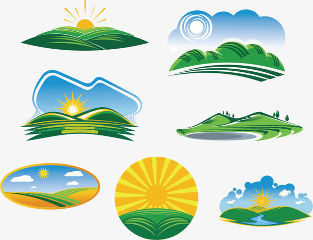 自然风景logo免抠