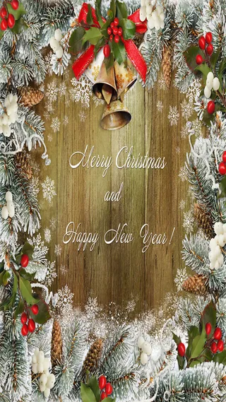 圣诞节木纹H5背景素材高清