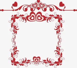 中国风花边框免抠