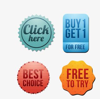 矢量促销活动标签免抠