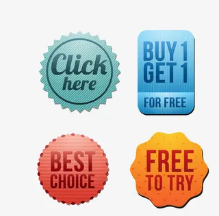 矢量促销活动标签免抠