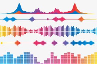 五彩斑斓波形图标免抠